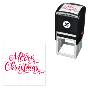 Merry Christmas Self Inking Rubber Stamp