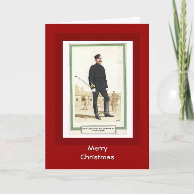Merry Christmas, Sergeant, Roughrider RIC 1903 Holiday Card (Front)