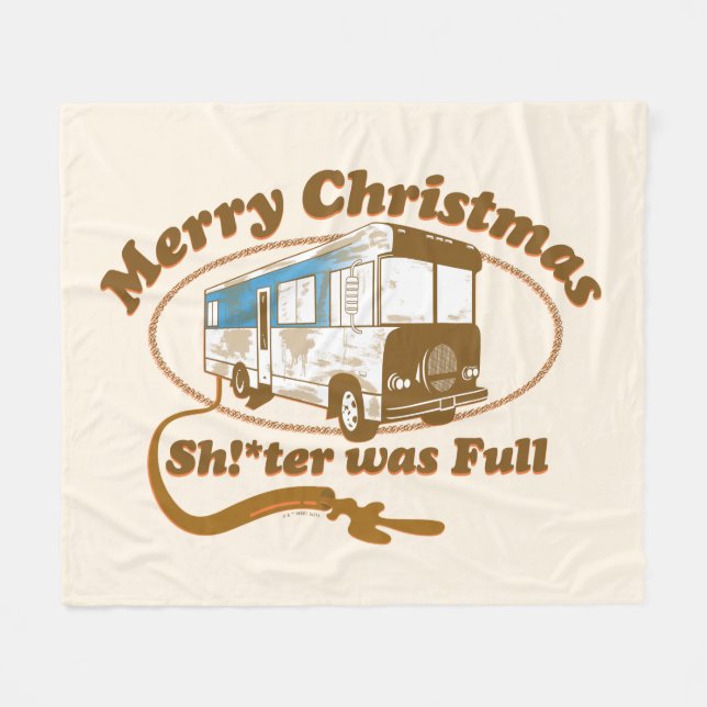 Merry Christmas Sh!*ter was Full Fleece Blanket (Front (Horizontal))