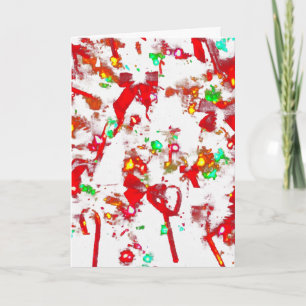 Merry Christmas Shapes And Colours Holiday Card