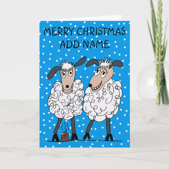 Merry Christmas Sheep Card (Front)