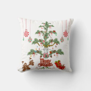 Merry Christmas Sheep Christmas Tree Cushion