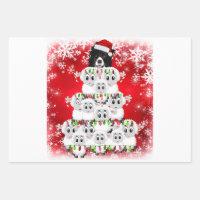 Merry Christmas Sheep Herding Dog