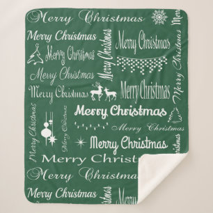 Merry Christmas Sherpa Blanket