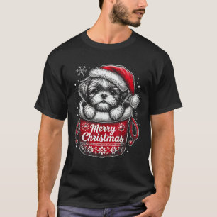 Merry Christmas Shih Tzu Graphic Tee