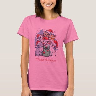 Merry Christmas shirt, Christmas cats T-Shirt