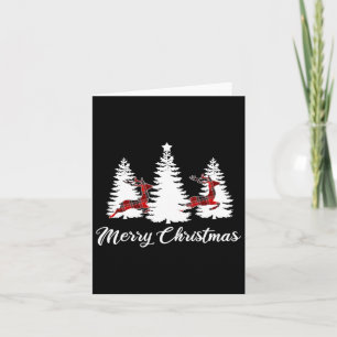 Merry Christmas Shirt For Women Buffalo Plaid Rein Card
