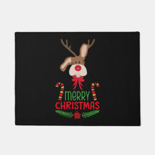 Merry Christmas Shirt, Rudolph-Christmas Doormat