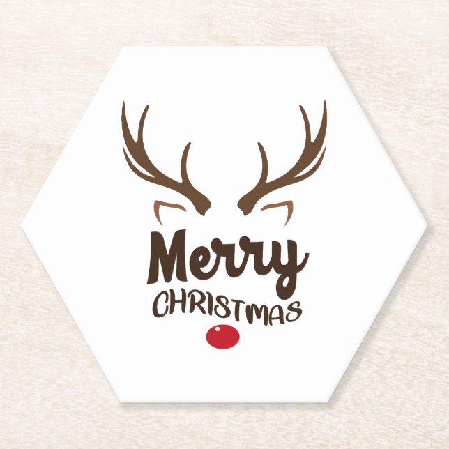 Merry Christmas Shirts Family Christmas Gifts Paper Coaster (Front)
