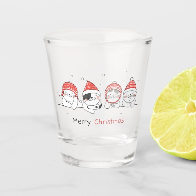 Merry Christmas Shot Glass (Front)