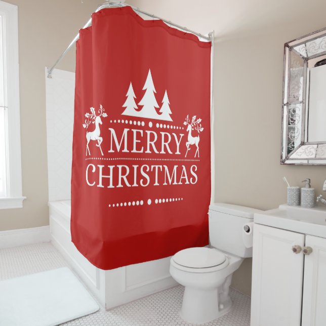 Merry Christmas Shower Curtain (In Situ)