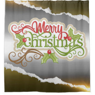 Merry Christmas  Shower Curtain