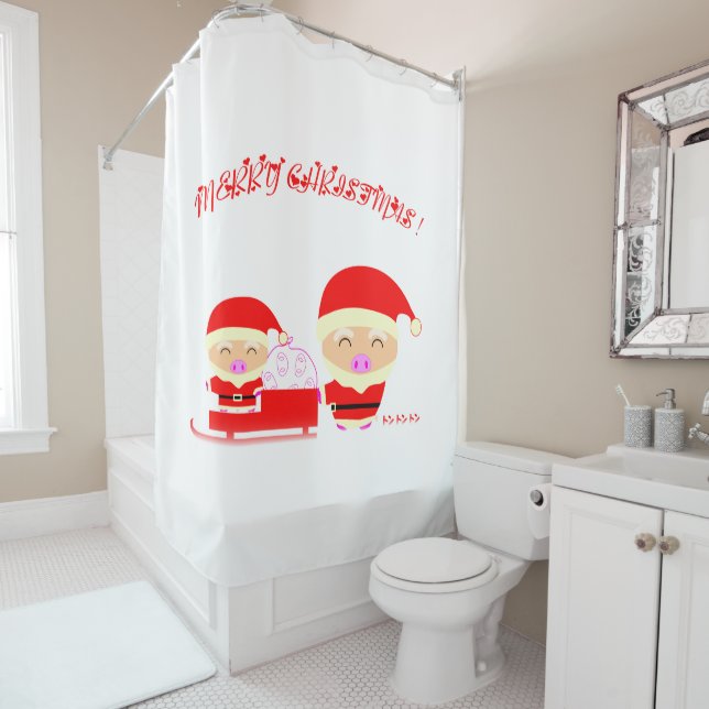 Merry christmas shower curtain (In Situ)