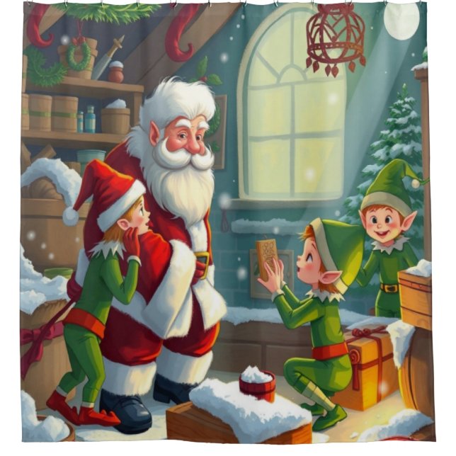 Merry Christmas  Shower Curtain (Front)