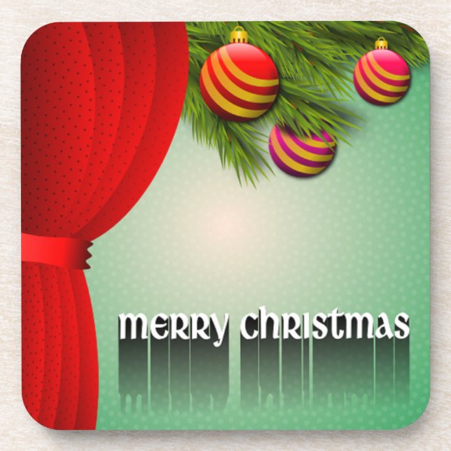 "MERRY CHRISTMAS" SIGN COASTER (Front)