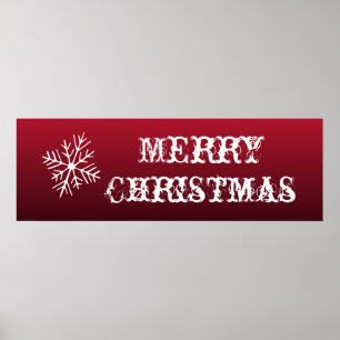 Merry Christmas Sign Wall Poster Decoration