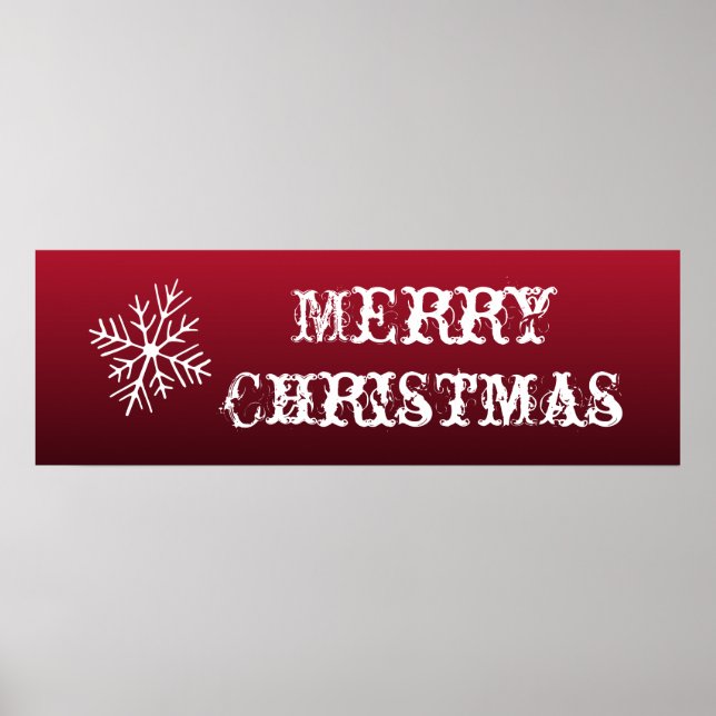 Merry Christmas Sign Wall Poster Decoration (Front)