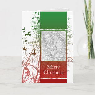 merry christmas (silhouscreen) holiday card