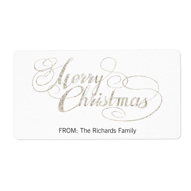 Merry Christmas (SILVER GLITTER) (Front)