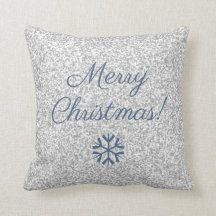 Merry Christmas Silver Grey Glitter Texture