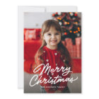 Merry Christmas simple casual script one photo