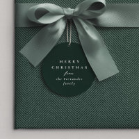 Merry Christmas simple classic dark green gift