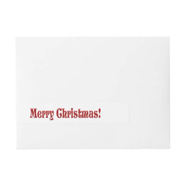 Merry Christmas Simple Hand Lettered Wraparound Address Label (Front)