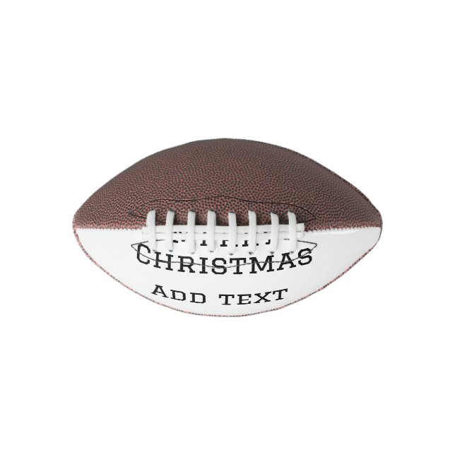 Merry Christmas simple minimal add name text moder American Football (Front)