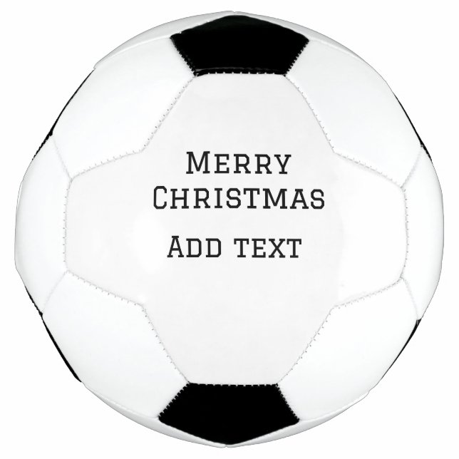 Merry Christmas simple minimal add name text moder Football (Front)
