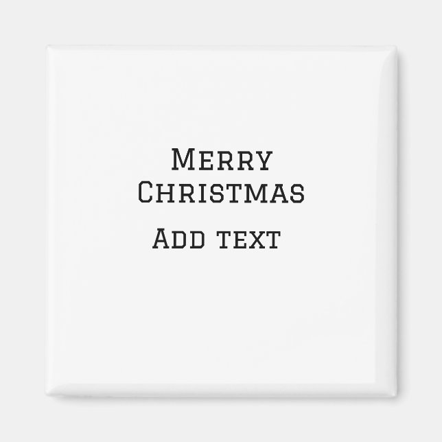 Merry Christmas simple minimal add name text moder Magnet (Front)