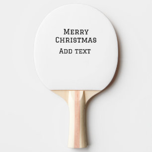 Merry Christmas simple minimal add name text moder Ping Pong Paddle