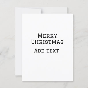 Merry Christmas simple minimal add name text moder Postcard