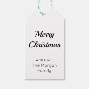 merry christmas simple minimal gift tag