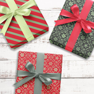 Merry Christmas Simple Minimalist Script Snowflake Wrapping Paper Sheet