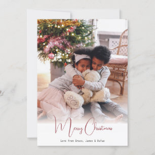 Merry Christmas Simple Modern Photo Card