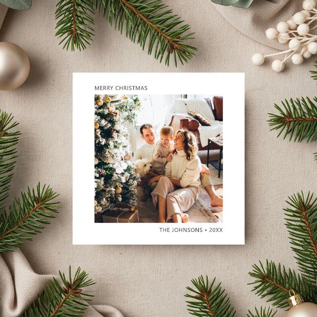 Merry Christmas Simple Photo Holiday Card (Creator Uploaded)