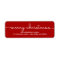 Merry Christmas Simple Red Hand Lettered Label