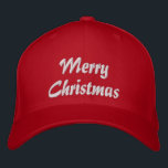 Merry Christmas Simple Typography Embroidered Embroidered Hat<br><div class="desc">Merry Christmas Simple Modern Typography Custom Embroidered Baseball Cap features the simple modern embroidered text "Merry Christmas". Perfect as a gift for family and friends for Christmas holidays. Created by Evco Studio www.zazzle.com/store/evcostudio</div>