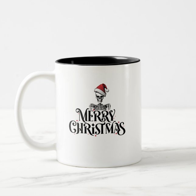 Merry Christmas Skeleton coffee mug (Left)