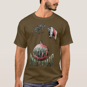 Merry Christmas Skeleton Hand Santa Xmas T-Shirt