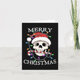 Merry Christmas Skull Skeleton Men Women Card