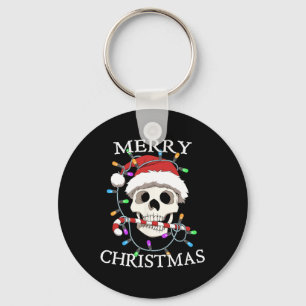 Merry Christmas Skull Skeleton Men Women Key Ring
