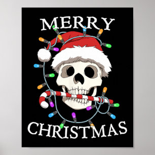 Merry Christmas Skull Skeleton Men Women  Poster