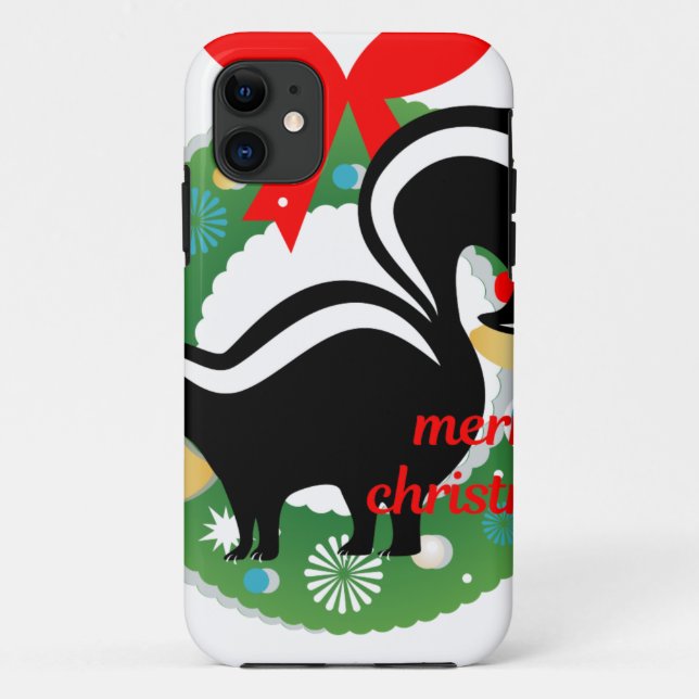merry christmas skunk Case-Mate iPhone case (Back)