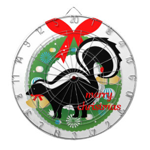 merry christmas skunk dartboard