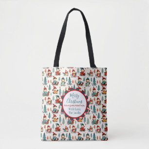 Merry Christmas    Sledding Children Christmas Tote Bag