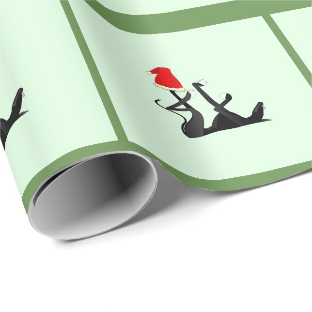 Merry Christmas Sleeping Greyhound Wrapping Paper (Roll Corner)