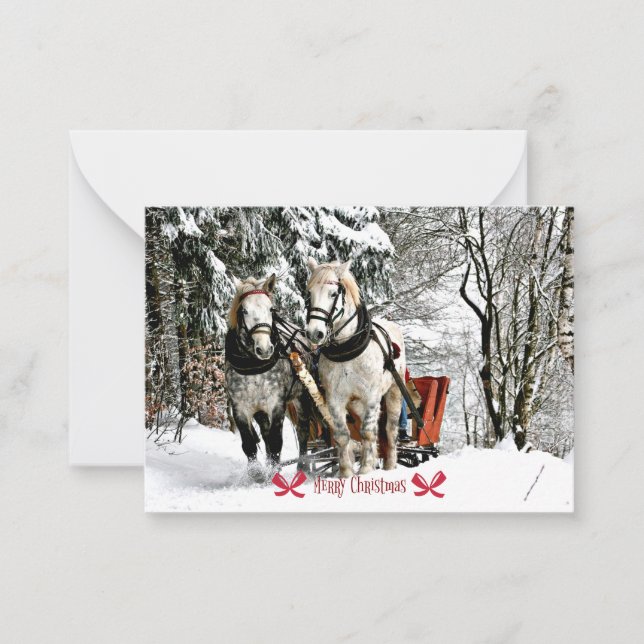 Merry Christmas! Sleigh Ride in the Country Card (Front)