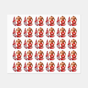 Merry Christmas SlipperyJoe red white silver gift 