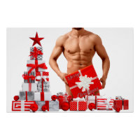 Merry Christmas SlipperyJoe red white silver gift 